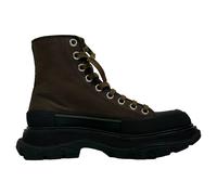 Alexander Mcqueen Preloved Tread Slick High-Top Sneakers In Khaki Canvas Khaki