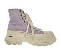 Alexander Mcqueen Preloved Tread Slick High-Top Sneakers In Purple Cotton Purple