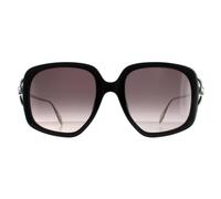 Alexander McQueen Square Womens Black Silver Grey Gradient AM0374S - One Size