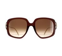 Alexander Mcqueen Square Womens Brown Gold Gradient AM0374S - One Size