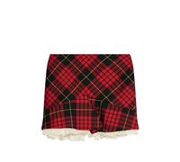 Alexander McQueen tartan ruffled mini skirt - Red 40-42