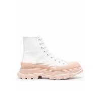 Alexander McQueen Tread Slick lace-up ankle boots - White 40