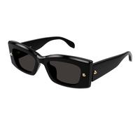 Alexander McQueen Unisex Alexander McQueen AM0426S 001 Sunglasses Acetate Black Grey Squared