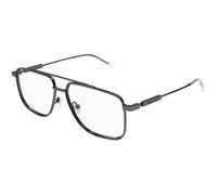 Alexander McQueen Unisex Alexander McQueen AM0480O 003 Optical frames Acetate Ruthenium Transparent Pilot