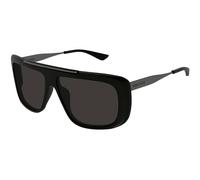 Alexander McQueen Unisex Alexander McQueen AM0492S 002 Sunglasses Acetate Black Grey Pilot