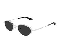 Alexander McQueen Unisex Alexander McQueen AM0523S 001 Sunglasses Acetate Silver Grey Round