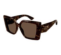 Alexander McQueen Woman Alexander McQueen AM0467S 002 Sunglasses Acetate Havana Brown Squared