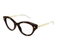 Alexander McQueen Woman Alexander McQueen AM0485O 002 Optical frames Acetate Havana Transparent Cat Eye