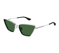 Alexander McQueen Woman Alexander McQueen AM0501S 003 Sunglasses Metal Silver Green Cat Eye