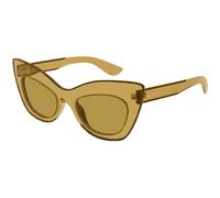 Alexander McQueen Woman Alexander McQueen AM0516S 002 Sunglasses Bio-inject Yellow Brown Cat Eye