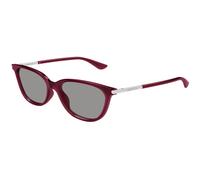 Alexander McQueen Woman Alexander McQueen AM0553S 004 Sunglasses Acetate Bordeaux Grey Cat Eye