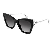 Alexander McQueen Woman AM0375S 001 Sunglasses Acetate Black Grey Butterfly