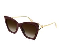 Cat Eye Womens Brown Gold Brown Gradient AM0375S alexander mcqueen Brown One Size