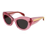Alexander McQueen Woman AM0403S 003 Sunglasses Bio-inject Pink Grey Cat Eye Normal