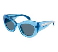 Alexander McQueen Woman AM0403S 004 Sunglasses Bio-inject Light blue Blue Cat Eye Normal