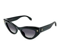 Alexander McQueen Woman AM0407S 001 Sunglasses Acetate Black Grey Cat Eye Normal Shaded