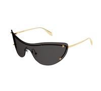 Alexander McQueen Woman AM0413S 001 Sunglasses Metal Gold Grey Mask