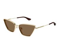 Alexander McQueen Woman AM0501S 002 Sunglasses Metal Gold Brown Cat Eye