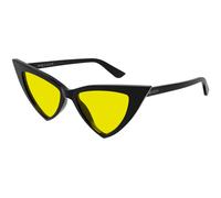 Alexander McQueen Woman AM0518S 001 Sunglasses Acetate Black Yellow Cat Eye