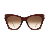 Alexander McQueen Women's Cat Eye Brown Gold Brown Gradient AM0375S alexander mcqueen Brown One Size