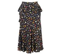 Alexander McQueen Women's Preloved Printed Ruffle Midi Skirt in Viscose | Size: 42