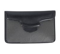 Alexander McQueen Women's Preloved Studded Heroine Flat Pouch in Black Leather