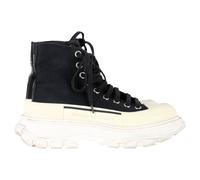 Alexander McQueen Women's Preloved Tread Slick High-Top Sneakers in Black Canvas | Size: 2