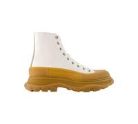 Alexander Mcqueen Womens Tread Ankle Boots - - Calfskin - Beige - Size EU 37