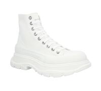 Alexander Mcqueen Womens Tread Slick Boot in White Canvas - Size 38.5 EU/IT