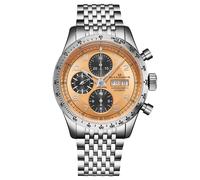Alexander Men's A450 Megalos Limited Edition 43mm Classic Chronograph Luxury Watch Silver Case, Champagne Dial in Rose Gold Alexander Rose Gold One Size