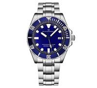 Alexander Men's A501B Vathos Luxury Diver's Watch 42mm in Blue Alexander Blue One Size