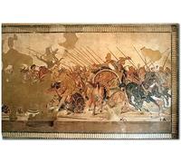 Alexander Mosaic Posters And Prints Battle Of Issus Alexander The Great Pompeii Canvas Painting Retro Wall Art Home Decor Picture 60x100cm X1No Frame
