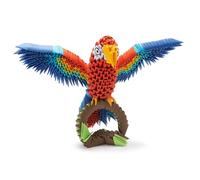 Alexander Origami 3D Parrot Kit - 591 Pieces - Colorful Buildable Model - Craft Activity for Kids and Adults