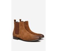 Alexander Pace Men's 'Nelson' Premium Suede Chelsea Boots in Tan | Size: 10 Alexander Pace Tan 10
