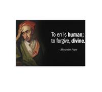 Alexander Pope Inspirational Quotes And Sayings Poster1 Canvas Poster Wall Art Picture Prints Hanging Photo Decor Home Posters Artworks 16x24inch(40x60cm)