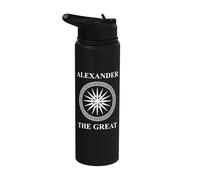 Alexander The Great Macedonian Argead Sun Symbol Stainless Steel Insulated Water Bottle