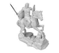 Alexander The Great on Horseback Statue - 6.3" Cast Marble Sculpture | Handmade in Greece | Classical Greek Decor