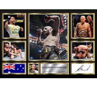 Alexander Volkanovski Signed Autograph Photograph Display - Perfect for MMA Fans, A3 Poster + Black Frame - Limited Edition Autograph Fan Gift - Collectible Memorabilia Merchandise