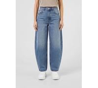ALEXANDER WANG High-Waisted Baggy Denim Jeans with Rhinestone Logo - Size: 27 - female
