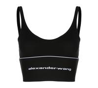 Alexander Wang logo elasticated-hem bra - Black S