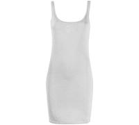 Alexander Wang logo-embossed tank dress - Silver M