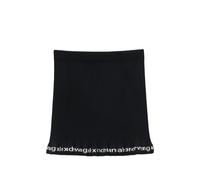 Alexander Wang ribbed miniskirt with logo - Black XS-S-M