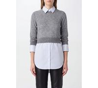 ALEXANDER WANG Slim Fit Bicolor Double-Layer Shirt in Wool and Cotton - Size: M - female