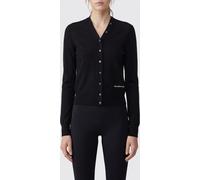 ALEXANDER WANG V-Neck Wool Cardigan with Contrast Logo for Women - Size: M - female