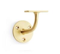 Alexander & Wilks Architectural Handrail Bracket 80mm - Satin Brass