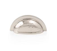 Alexander & Wilks Bardom Hammered Ridged Cup Pull - Polished Nickel