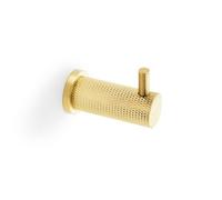 Alexander & Wilks Brunel Knurled Coat Hook - Satin Brass Pvd