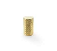 Alexander & Wilks Brunel Knurled Cylinder Cupboard Knob - Satin Brass Pvd - 35mm