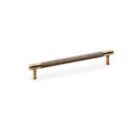 Alexander & Wilks Brunel Knurled T-Bar Cupboard Handle - Antique Brass - Centres 160mm