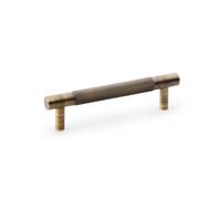 Alexander & Wilks Brunel Knurled T-Bar Cupboard Handle - Antique Brass - Centres 96mm